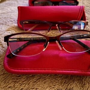 Set of 3 Reader Eye Glasses with Pink Cases